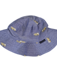 Embroidered Truck Chambray Sun Hat Dark