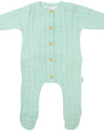Fine Cable Knit Romper Mint
