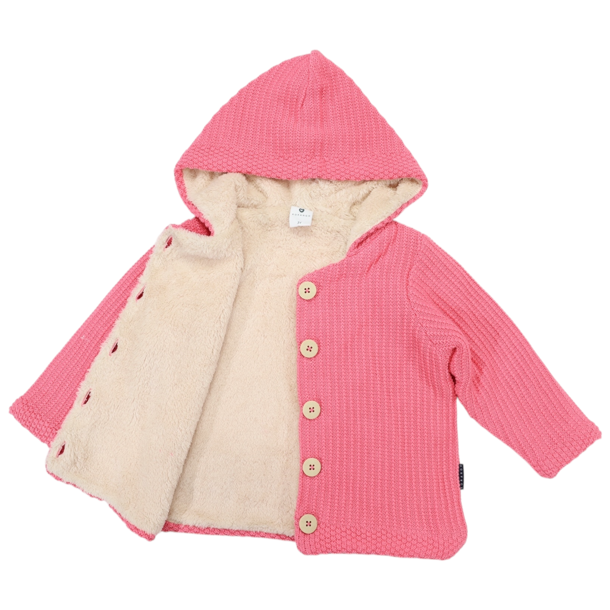 Lined Knit Jacket Tea Rose