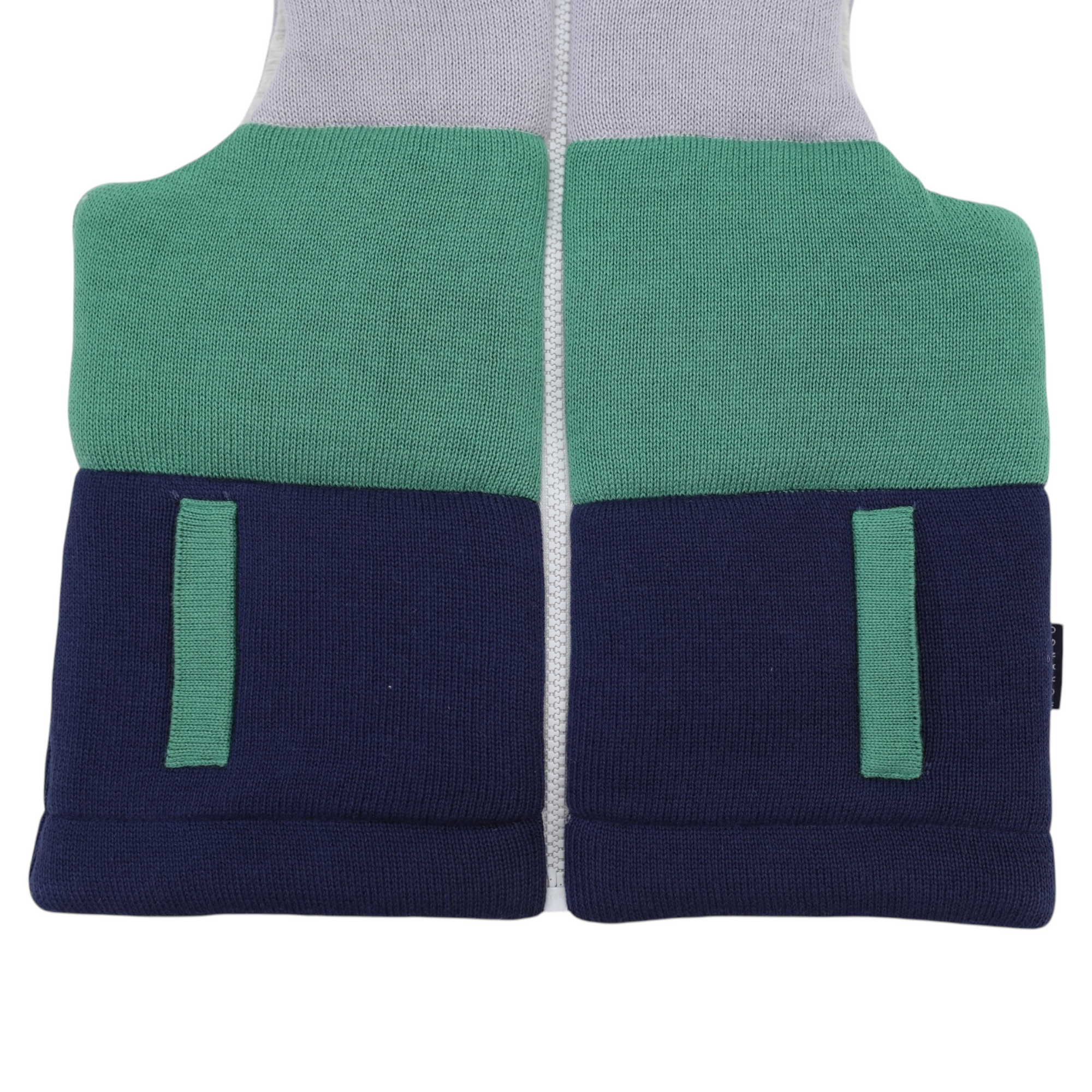 Padded Knit Vest Green