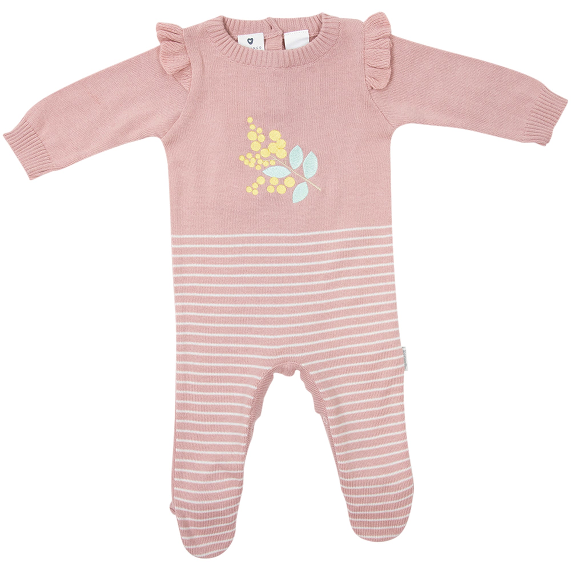 Wattle Knit Romper Pink