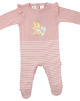 Wattle Knit Romper Pink