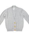 Polkadot Long Cardigan Grey