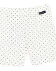 Stretch Cotton Spot Bike Short White