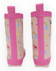 Unicorn & Rainbows Gumboot Dusty Pink