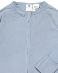 Double Zip Cotton Modal Romper Dusty Blue