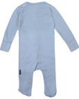 Double Zip Cotton Modal Romper Dusty Blue