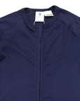 Double Zip Cotton Modal Romper Navy