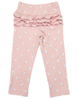 Unicorn Ruffle Legging Dusty Pink