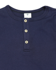 Cotton Modal Henley Top Navy