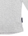 Cotton Modal Long Sleeve Polo Grey Marle