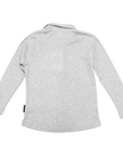 Cotton Modal Long Sleeve Polo Grey Marle