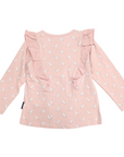 Frill Unicorn Top Dusty Pink