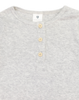 Cotton Modal Henley Top Grey Marle