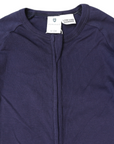 Cotton Modal Long Sleeve Romper with Zip Navy