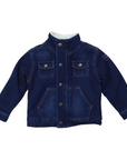 Sherpa Lined Denim Jacket Pigment Wash