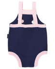Flower Embroidered Knit Sunsuit Navy