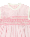 Hand Smocked Frill Sunsuit Pink