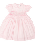 Hand Smocked Frill Dress Pink