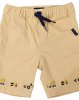 Trucks and Diggers Embroidered Twill Short Sand