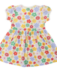 Flower Print Cotton Dress Cloud