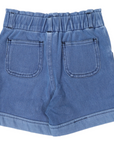 High Waisted Denim Short Light