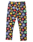 Flower Print Cotton Legging Navy