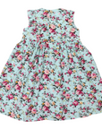Floral Dress with frill Aqua
