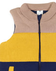Contrast Knit Vest Mustard