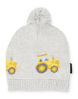 Tractor Beanie Grey Marle