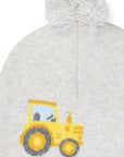 Tractor Beanie Grey Marle