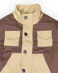 Sherpa Lined Twill Jacket Brown