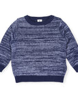 Fleck Knit Sweater Blue