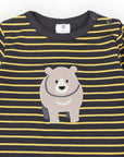 Bear Striped Top Charcoal