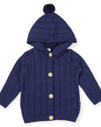 Cable Knit Jacket Classic Navy