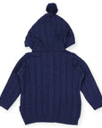 Cable Knit Jacket Classic Navy