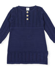 Cable Knit Dress Navy