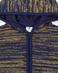 Fleck Knit Zip Jacket Charcoal