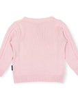 Classic Winter Cable Knit Sweater Pink