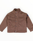 Plush Cotton Twill Jacket Brown