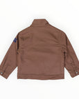 Plush Cotton Twill Jacket Brown
