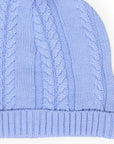 Soft Cable Knit Beanie Blue