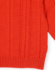 Soft Cable Knit Sweater Red