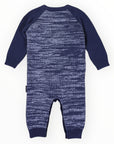 Bear Fleck Knit Romper Blue