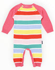 Striped Knit Romper Yellow Stripe