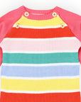 Striped Knit Romper Yellow Stripe