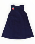 Strawberry Appliqued Cord Dress Navy