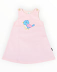 Little Wren Appliqued Cord Dress Pink