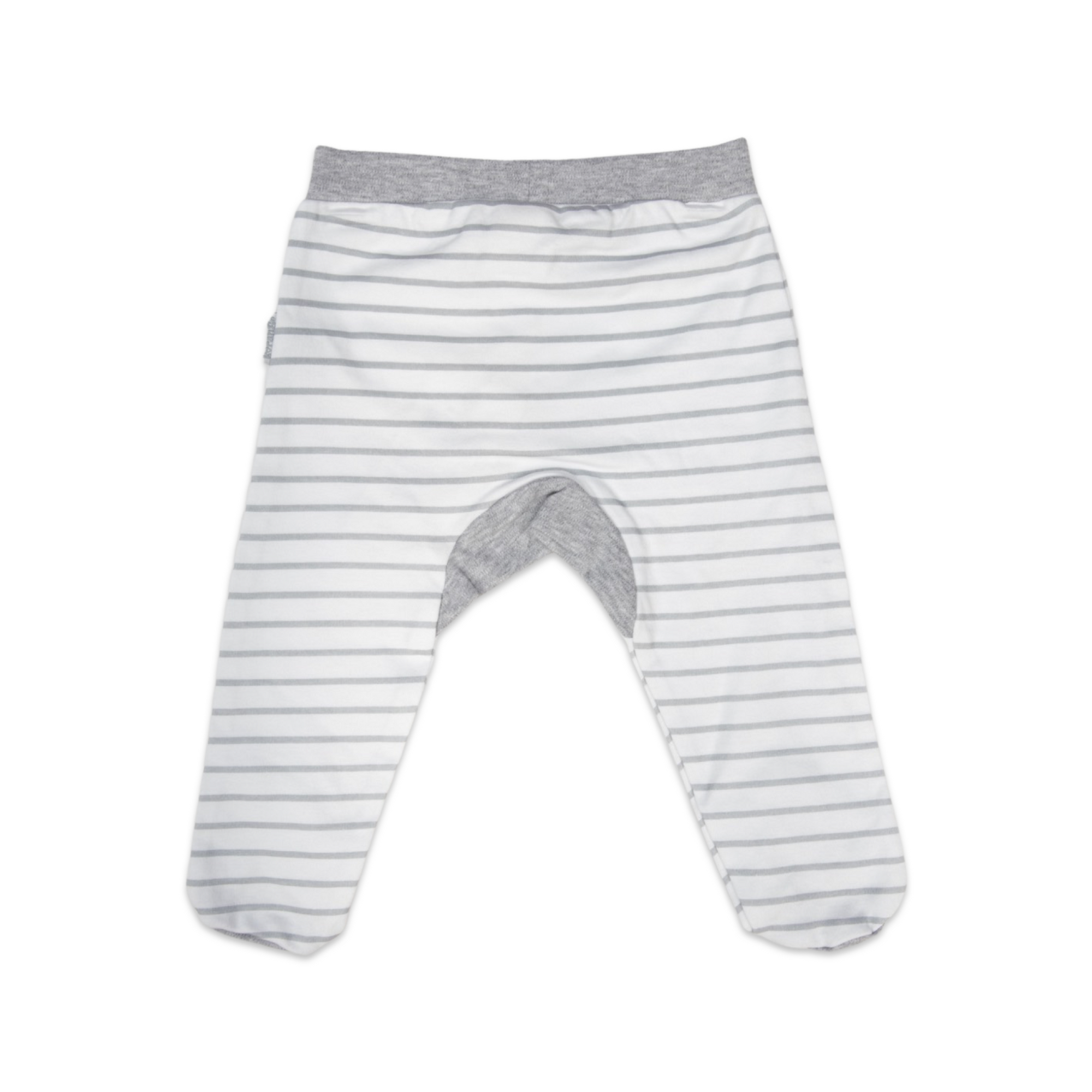 Cotton Leggings Grey/White Stripe