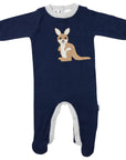 Kangaroo Knit Romper Navy